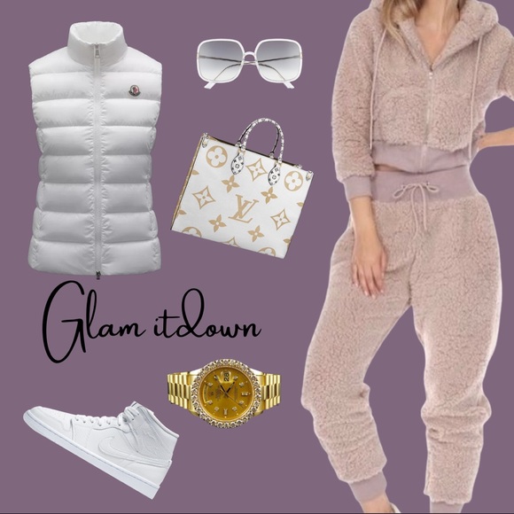 Teddy Bear Zip Up Hoodie & High Waist Joggers - Mocha - Picture 3 of 3